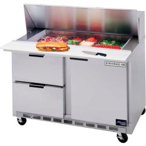 Beverage-Air Food Prep Tables SPED48 Elite Series Standard Top w/ Drawers, 48"W - SPED48HC-12-2